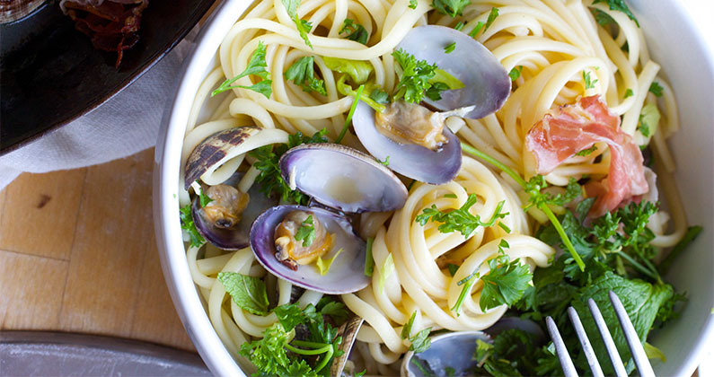 Recipe: Herby Pasta with Clams and Vodka Sauce