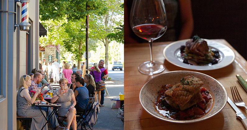 Pinot Drinks and Savory Eats in Downtown McMinnville