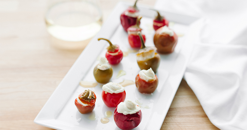Recipe: Spanish Sidra with Goat Cheese Stuffed Peppers