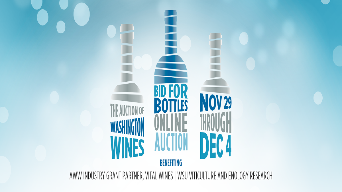 Auction of Washington Wines Bid for Bottles Holiday Online Auction