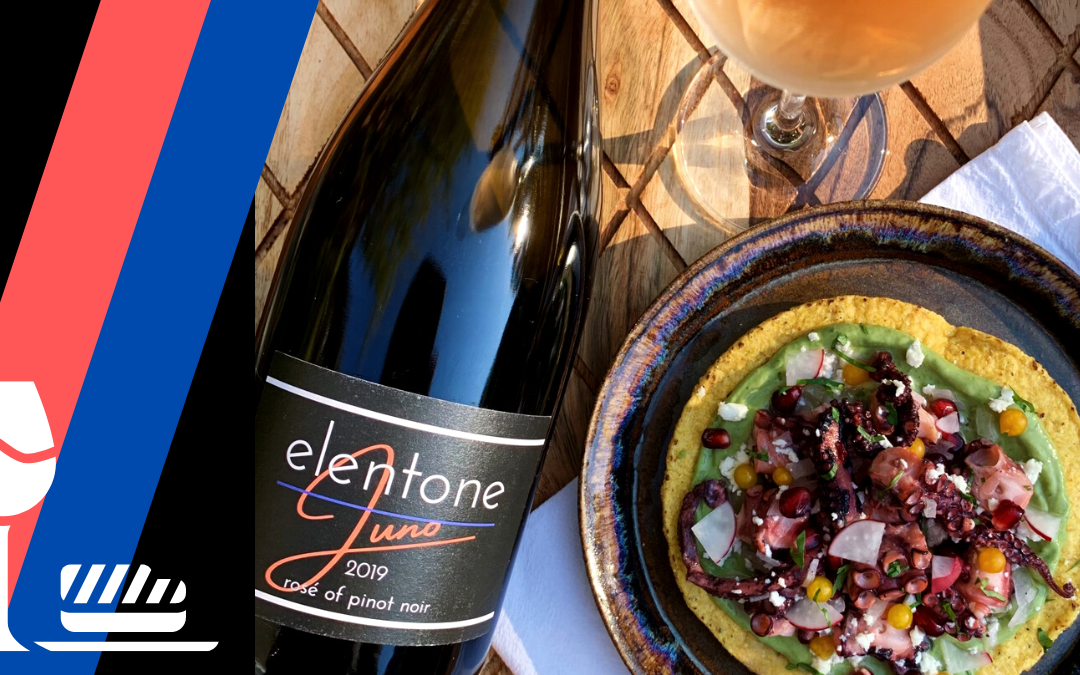 Elentone Sparkling Wine and Octopus Tostada