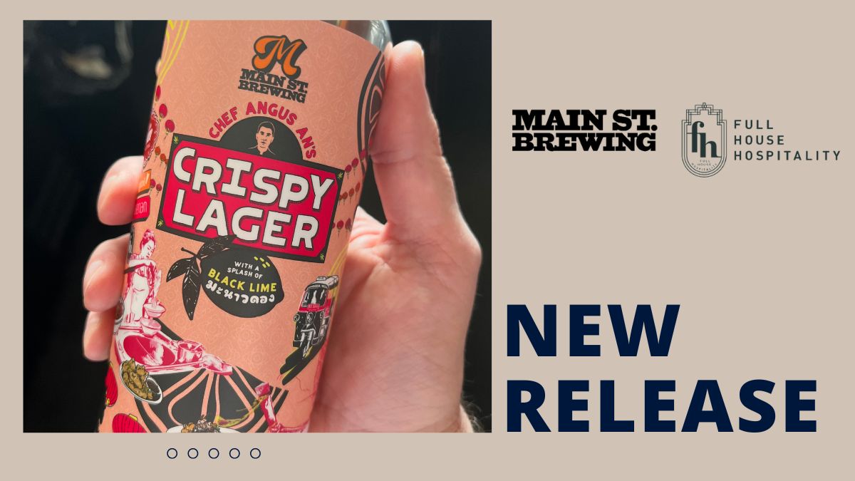 SUMMER OF BEER: CHEF ANGUS AN TAPS MAIN ST. BREWING TO CREATE EXCLUSIVE NEW CRISPY LAGER