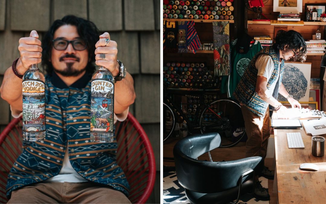 Old Log Cabin Distillery Blends Traditional Hand-Drawn Art with Advanced AI Printing to Create Innovative and Collectible Spirits Bottles