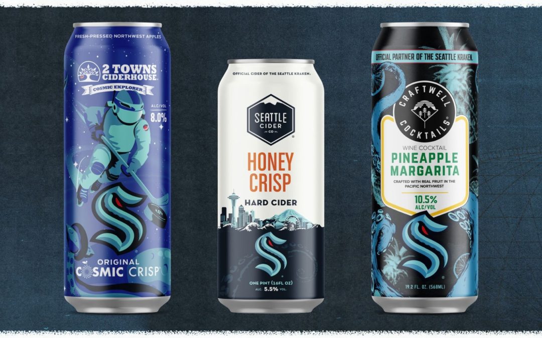 2 Towns Ciderhouse, Craftwell Cocktails and Seattle Cider Co. Team up with Seattle Kraken for New Co-Branded Lineup