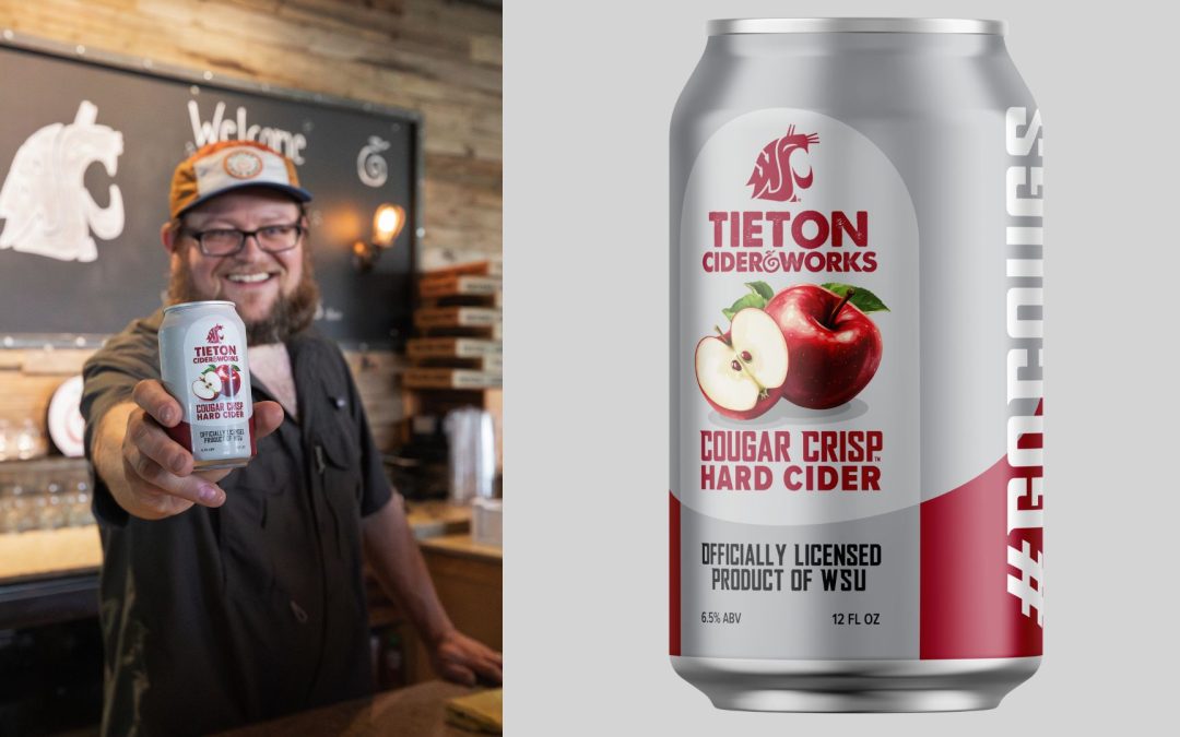 Tieton Cider Works and WSU collaborate on a Cougar Crisp  Hard Apple Cider just in time for football season! 